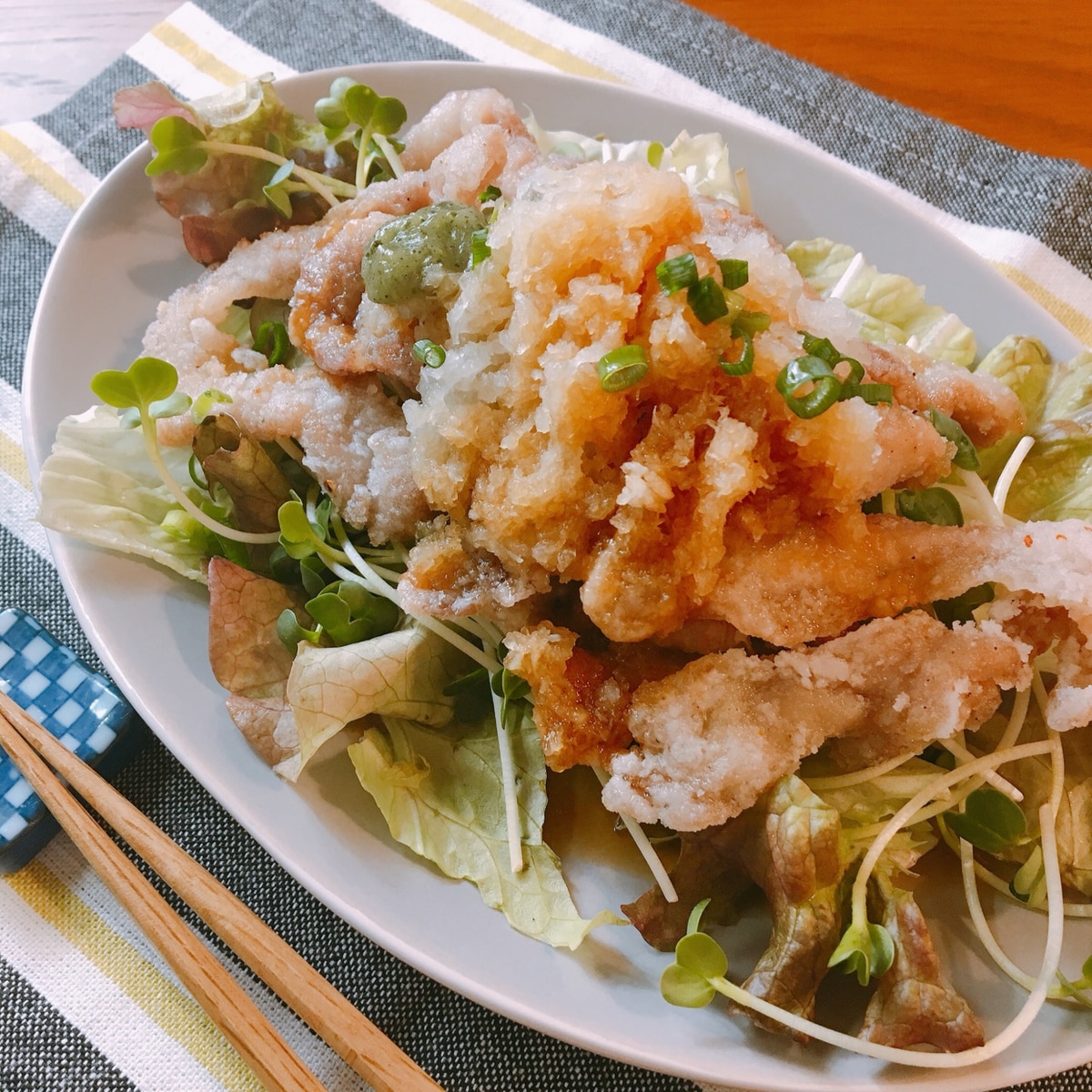 豚こまサクサク揚げ きざみ青じそおろしポン酢 レシピ 作り方 By Mari 楽天レシピ 豚こまサクサク揚げ きざみ青じそおろしポン酢 レシピ 作り方 By Mari 楽天レシピ